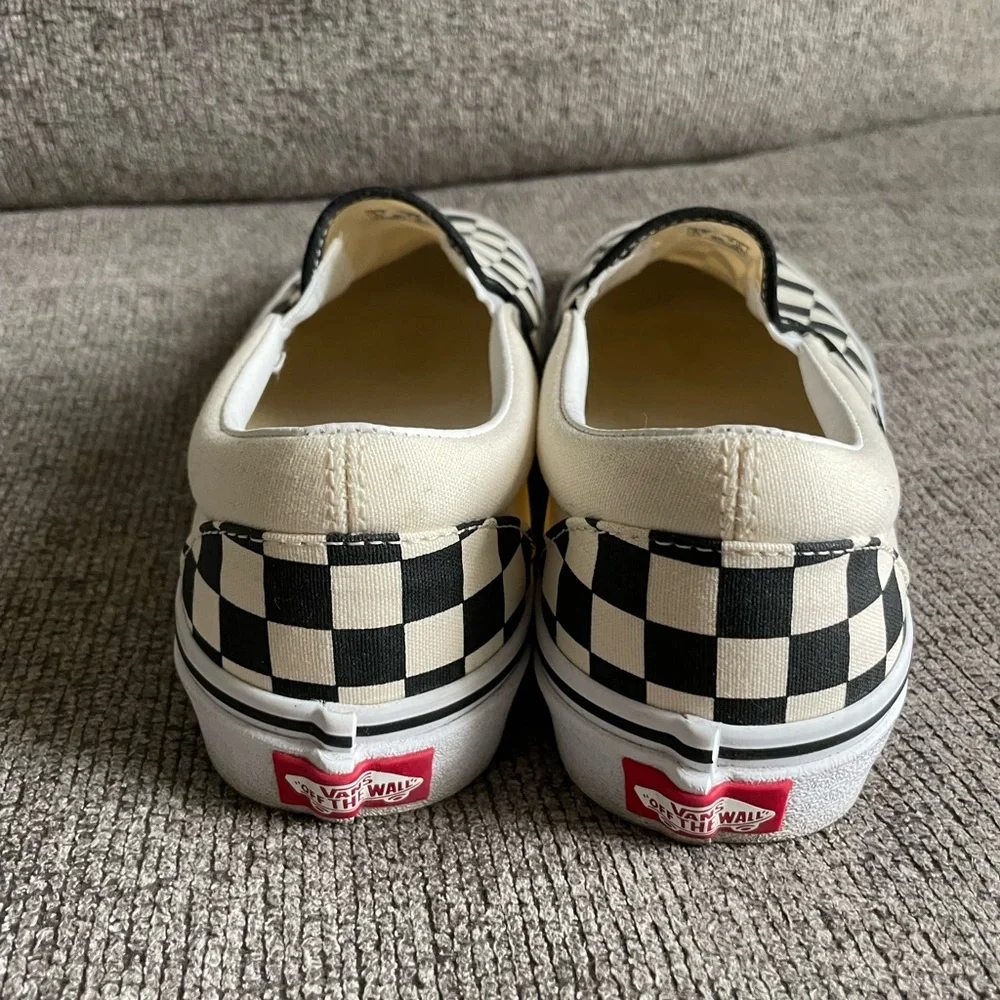Vans Black and White Checkerboard Slip-Ons - Picture 5 of 7